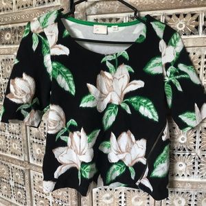 Anthropologie Floral Short-Sleeved Top, Size S